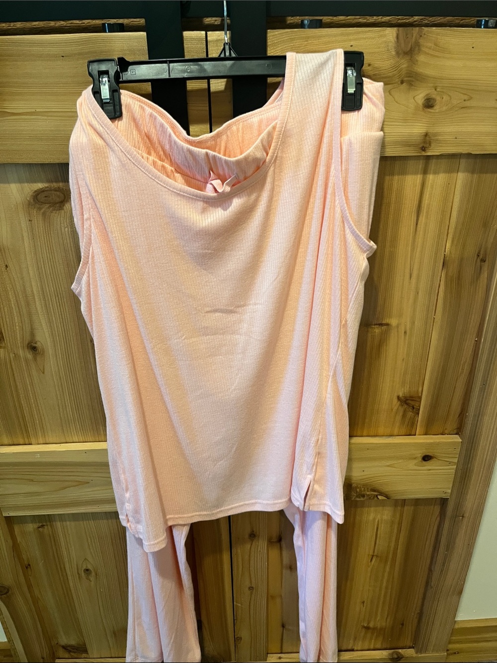 Muk Luks Women's Pink Camouflage Lounge Set - Long Cardigan, Tank, & Pants - Picture 5 of 8